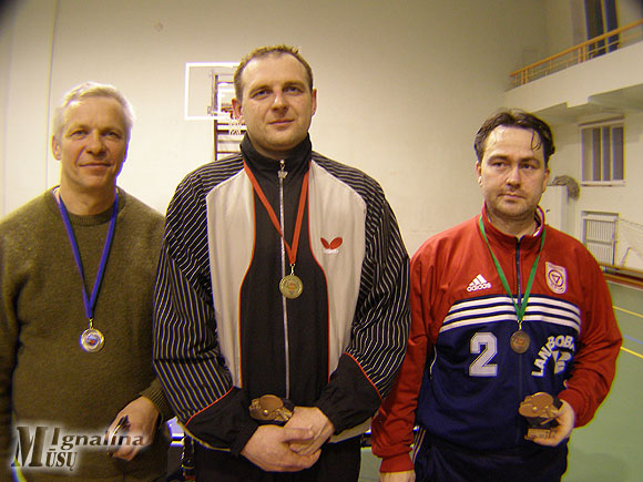 Varžybų nugalėtojai tarp vyrų (iš kairės): Voldemaras Valantinavičius, Darius Kuzma ir Aidas Žemaitis.