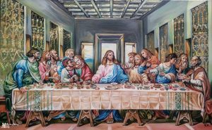 Leonardo da Vinčio paveikslo „Paskutinė vakarienė“ kopija. 